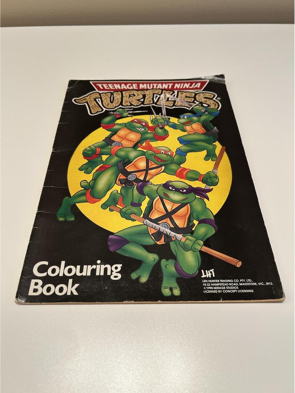 Vintage 1990 Teenage Mutant Ninja Turtles Colouring Book TMNT